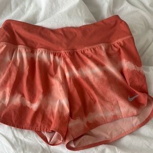 Nike Women's Athletic Shorts - Coral and White